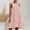 Pink, variant on BRGZLK Women's Summer Dresses Fashion Sleeveless Ruffle Boho Flowy Plus Size Linen Loose Round Neck Solid Color Knee Length Dress Light Blue M
