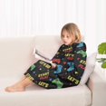 thumbnail image 4 of Multicolor Controllers Games Text Black Pattern Blanket Hoodies for Kids 6-13YR Oversize Wearable Blanket Hoodies for Boys Girls Teens, 4 of 7