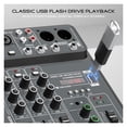 thumbnail image 3 of Mixer 4 channel Dj Mixing Console Met Bluetooth 48V Phantom Power Monitor Systeem Usb Mixer, 3 of 6