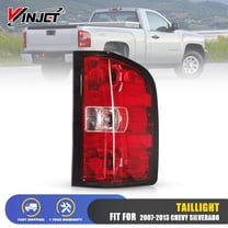 1 PC LED Tail Lights Compatible with 2007-2013 Chevy Silverado 1500 2500 3500,Tail Lamps Replacement,Chrome Housing & Red Lens,Only Passenger Side