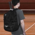 thumbnail image 6 of WOLT Tennis Racquet Sports Backpack Bag, 34L Capacity, Polyester with Ventilated Shoe Compartment, Black, 6 of 8