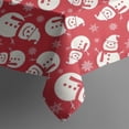 thumbnail image 5 of Red Christmas Snowman Pattern Square Tablecloth,Waterproof Square Table Cover,Wipeable Spillproof Washable Table Cover for Home Kitchen Party Decor 52"x52"(132x132cm), 5 of 6