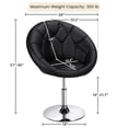 thumbnail image 4 of Yaheetech Height Adjustable Upholstered Tufted Accent Chair, Black, 4 of 8
