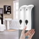 thumbnail image 3 of CHUANGDIAN 300ml * 2 Montado en la pared Dispensador de jabón manual de doble cabezal Gel de ducha Champú líquido Dispenser Holder para baño en el hotel - Blanco CHUANGDIAN Dispensador de jabón, 3 of 7