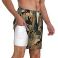 thumbnail image 3 of Goofa Camouflage Rabbit Printed Men's Swim Trunks Board Shorts Quick Dry Mens Swimming Trunks with Compression Liner,Breathable Fit Hawaii Beach Shorts-3X-Large, 3 of 9