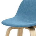 thumbnail image 4 of Simpli Home Randolph Mid Century Modern 28 inch Bentwood Counter/ Bar Height Stool (Set of 2) in Medium Blue Polyester linen, 4 of 11