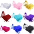 thumbnail image 3 of Bolsas pequeñas de Organza con cordón para joyería, bolsas de malla de colores para pulseras, embalaje de dulces, recuerdo de fiesta, regalo pequeño, 100 Uds., 3 of 4
