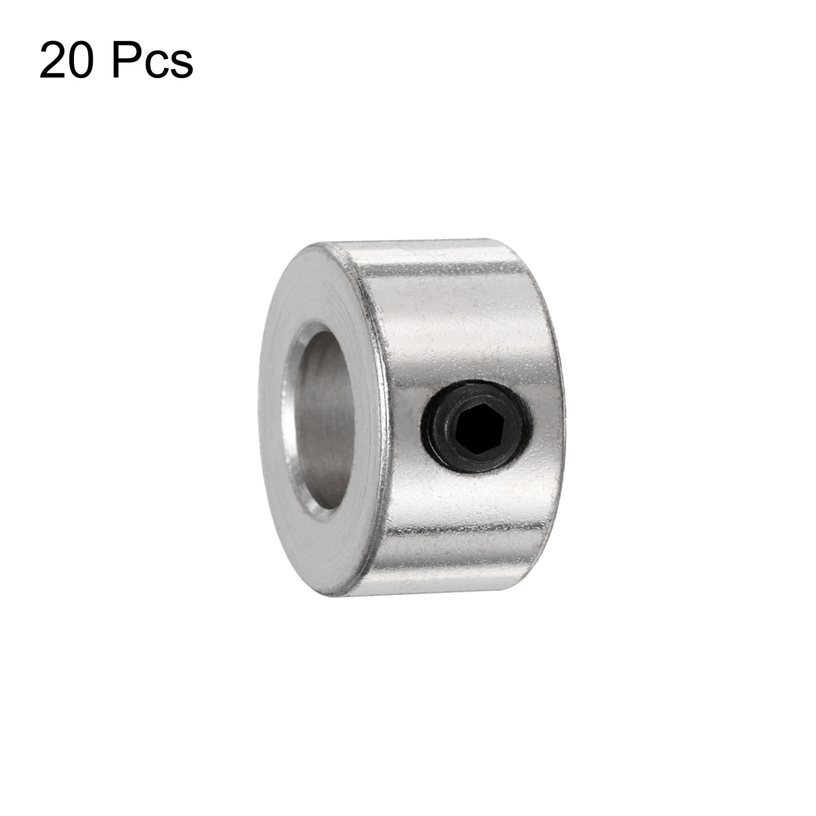 20 Pack Set Screw Collars 12mm Bore Shaft Collars, 18mm OD, 12mm Width, Drill Stop Collar, Carbon Steel