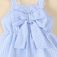 thumbnail image 4 of Ccpelsie Girls Summer Toddler Outfits Sleeveless Top + Cuffed Shorts 2 Piece Casual Set(A01-Blue,6-9 Months), 4 of 6
