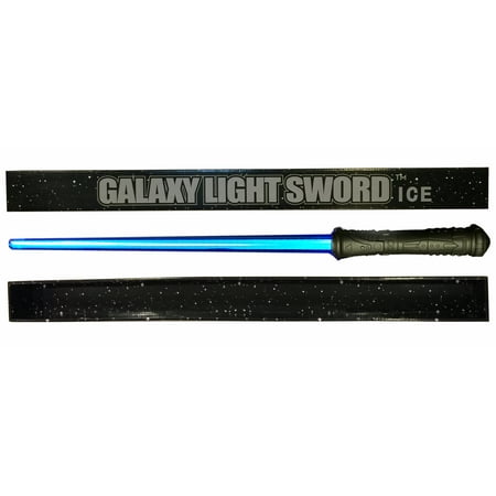Galaxy ICE Light Sword – DELUXE BLUE light-up Saber Sword with an authentic power up and down humming sound, added durability and gift ready packaging.  Blue Light Saber