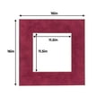 thumbnail image 2 of Suede Texture Photo Mat - Burgundy Red 16x16 for 12x12 Photos - Fits 16x16 Frame, 2 of 4