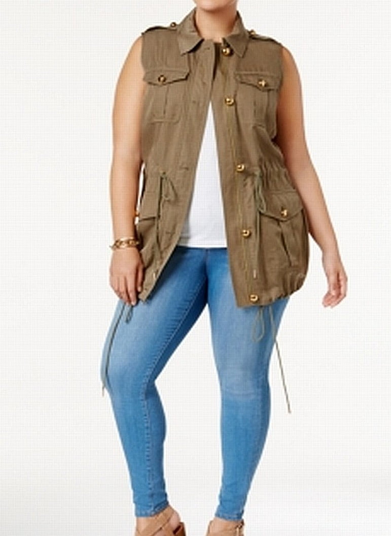 michael kors vest womens green