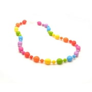 Bitey Beads Silicone Teething Nursing Necklace, Muli-Color, 32", Rainbow