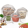 thumbnail image 4 of Stainless Steel Mesh Tea Ball Strainer Infuser Filters Tea Interval Diffuser for Loose Leaf Tea, Herbal, Spices, Seasonings, 4 of 6