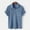 Blue, variant on QUINDOS Mens Hawaii Shirts Button up Short Sleeve Summer Casual Shirts Loose Fit Beach Vacation Solid Woven Shirts