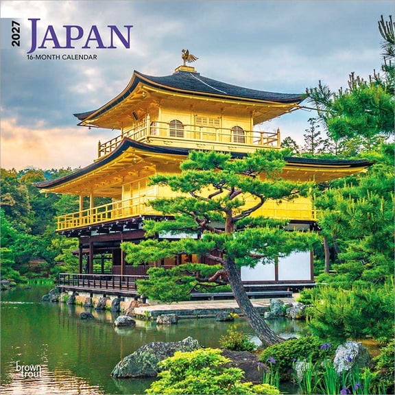 Japan 2027 12 X 24 Inch (Hanging) Monthly Square Wall Calendar Plastic-Free, (Paperback)