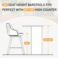 thumbnail image 5 of FIRAVOE Bar Stools Set of 2, 26" Swivel Counter Height Bar Stools with High Back, Linen Kitchen Barstools Counter Height for Kitchen Island (Beige (Nautical Print), 2PCS 26" Counter Stools), 5 of 6