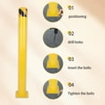 thumbnail image 3 of 48Inx4.5In Safety Bollard,  Roadside Barricade,  Safety Post Parking Barrier For Alert The Driver,  Stable Base, High Visibility, 4Pack, 3 of 7