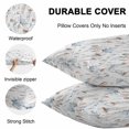thumbnail image 6 of Outdoor Waterproof Pillow Covers Pack of 2, Summer Country Style Watercolor Jellyfish Seagrass Decorative Throw Pillowcases Cushion Covers for Garden Patio Tent Sofa Couch, 24x24 inch, 6 of 8