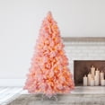 thumbnail image 4 of Home Heritage Snowdrift 6.5 Ft Pre-Lit Artificial Christmas Holiday Tree, Pink, 4 of 10