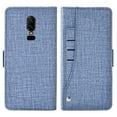 thumbnail image 4 of MINKUROW OnePlus 6 Case,iCoverCase Genuine Leather Wallet Case Slim Fit Folio Book Design with Stand and Card Slots Flip Case Cover for OnePlus 6 (Blue), 4 of 5