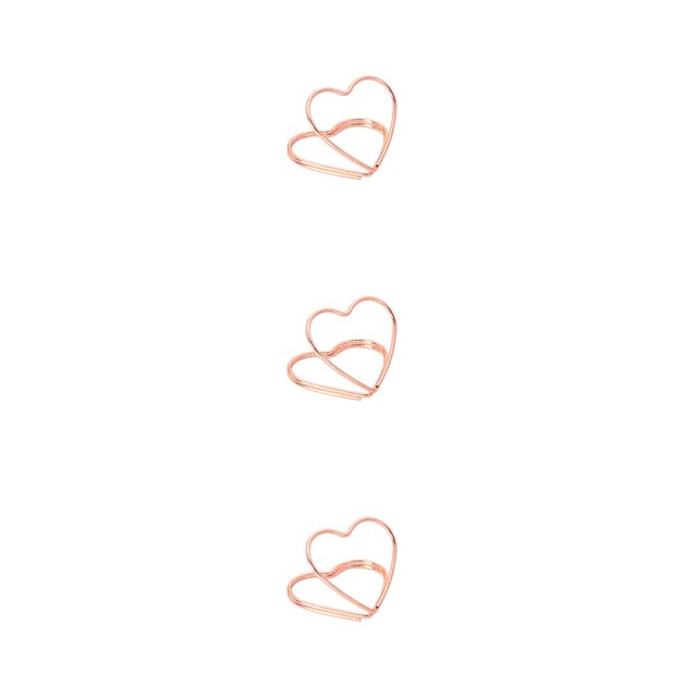 Clips para Comedor Kearding 10 Uds Corazón de Metal Doble Capa Soportes para Tarjetas