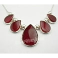 thumbnail image 2 of SilverStarJewel .925 Sterling Silver Red Fire Carnelian Art Necklace 18.5" Women's Jewelry, 2 of 2