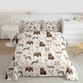 thumbnail image 2 of Homewish Cute Rabbit Bear Queen Comforter Set,Jungle Deer Bedding Sets,Rustic Plant Leaves Bedding Comforter Set For Men Women,Super Cozy Room Decor Reversible,3-Piece, 2 of 8