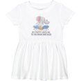 thumbnail image 3 of Inktastic My Poppy Loves Me to the Moon and Back Elephants in Clouds Girls Baby Dress, 3 of 5