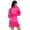 Rose Red, variant on Women's Satin Sleepwear Robe‌ Gold Glitter Short Kimono for S-2XL Wedding Party Bathrobe