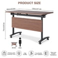 thumbnail image 2 of Conference Table with Wheels Flip Top Mobile Training Table Heavy Duty Spliceable Meeting Table for Office, 2 of 7