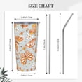 thumbnail image 5 of Kll Retro Floral Butterfly Stainless Stainless Steel Vacuum Insulated Coffee Cup 20 Oz Lids And Straws,1 Metal Straws,1 Cleaning Brush, 5 of 9