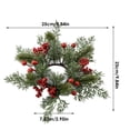 thumbnail image 3 of Anillos de vela de Navidad Decoración de centro de mesa Candelabro de vela Corona de Adviento para fiesta de boda Adornos navideños de Año Nuevo, 3 of 5
