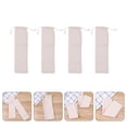 thumbnail image 4 of 4pcs Stainless Steel Drinking Straws Carrying Cases Storage Bags (Beige), 4 of 6