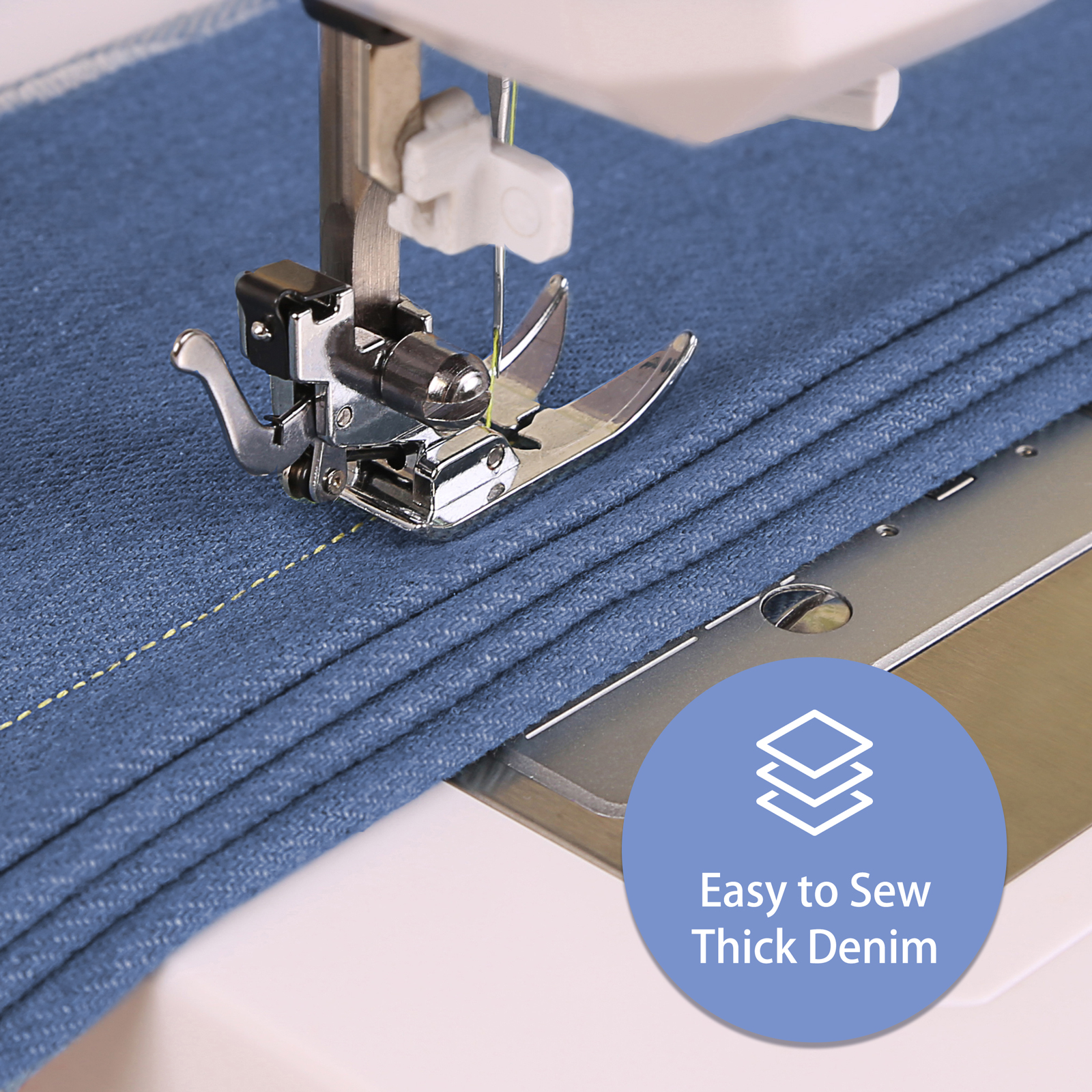 FEIYUE FYe370 Sewing Machine with Multiple Needle Positions, Energy Saving Servo Motor, Heavy Duty & Portable, 34 Built-in Stitches, Speed Control, Easy to Use, Great for Beginners