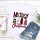 thumbnail image 5 of Camisas Navideñas Para Mujer Casual Cuello Redondo Manga Corta Árbol de Navidad Impreso Top Odeerbi ODB205801, 5 of 7
