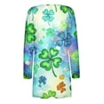 thumbnail image 4 of lcziwo Womens St. Patrick's Day Cardigan Breathable Lightweight Thin Long Sleeve Open Front Shawl Collar Draped Beach Cover Ups with Pockets Today's Deals,Multicolor,XL, 4 of 5