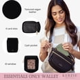 thumbnail image 3 of KEDZIE Essentials Only Pocket Wallet Textured Vegan Leather Card & Cash Organizer - Black, 3 of 6