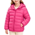 thumbnail image 3 of Loopsun Kids Boys Girls Winter Hooded Coats 5-13Y Solid Padded Warm Long Sleeve Outerwear Jackets, 3 of 5