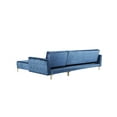 thumbnail image 5 of Chic Home Kiefer Velvet Right Facing Convertible Sectional Sofa Bed, 5 of 6