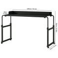 thumbnail image 7 of Trendix King Queen Bed Table on Wheels Overbed Desk Laptop Desk Laptop Cart with Wheels Over Bed Desk Height Adjustable Overbed Table with Wheels, Table Rim Baffle (Black, 140x50cm), 7 of 7
