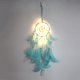 thumbnail image 2 of VIFERR Atrapasueños Moderno Atrapasueños Joyas de Plumas Colgante Decoración de Boda Luz de Noche(Azul), 2 of 5