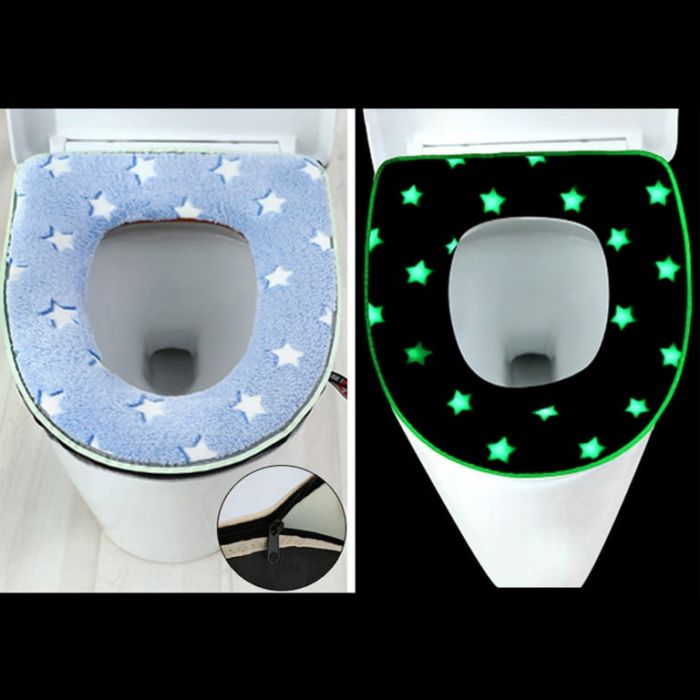 Glow- in Dark Toilet Seat Covers Luminous Seat Pad Mat Universal