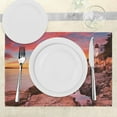 thumbnail image 3 of Ambesonne Nature Place Mats Set of 4, Harbor Sea Shore Sky, Standard Size, Multicolor, 3 of 6