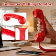 thumbnail image 4 of Retro Phone Handset for iPhone Android Cell Phone,Type-C Corded Receiver with Volume Control,Vintage Wired Handset for Clear Calls and Stylish Desktop Use, 4 of 5