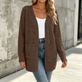 thumbnail image 4 of Lmnyox Women's Long Sleeve Cardigan Plain Open Front Cardigan Sweaters Casual Knit Cardigan with Pockets, 4 of 8