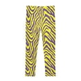thumbnail image 4 of joogoo Girls' Leggings Purple Zebra Pattern Yoga Pants 7-8T, 4 of 8