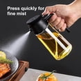 thumbnail image 5 of 2 in 1 Glass Oil Sprayer & Dispenser, Oil Dispenser for Kitchen Spray, 16oz Glass Oil Spray Bottle with Pourer, Food-grade Oil Dispenser & Sprayer for Kitchen, Salad, Frying (Black), 5 of 5