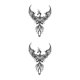 thumbnail image 1 of Bewildely Metal Phoenix Wall Decor Wall Hanging for Outdoor Decoration Indoor Office 40 cm 2piezas, 1 of 1