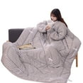 thumbnail image 2 of WRXMIJNHGSA Four-Piece Set Under $30 Winter Lazy Quilt With Sleeves Quilt Winter Warm Thickened Washed Quilt Blanket Funny Blanket For Chide And Adult, 2 of 6